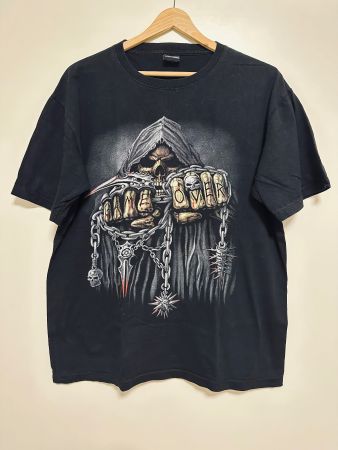 Schwarze Gothic Game Over T-Shirt Gr L