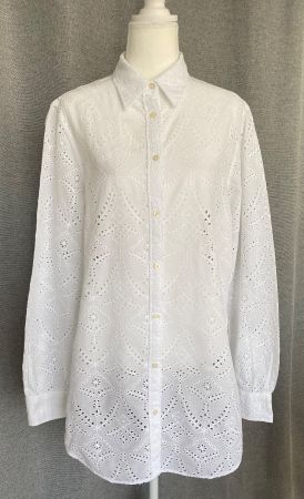 Lauren Ralph Lauren Bluse mit Lochstickerei Gr.L