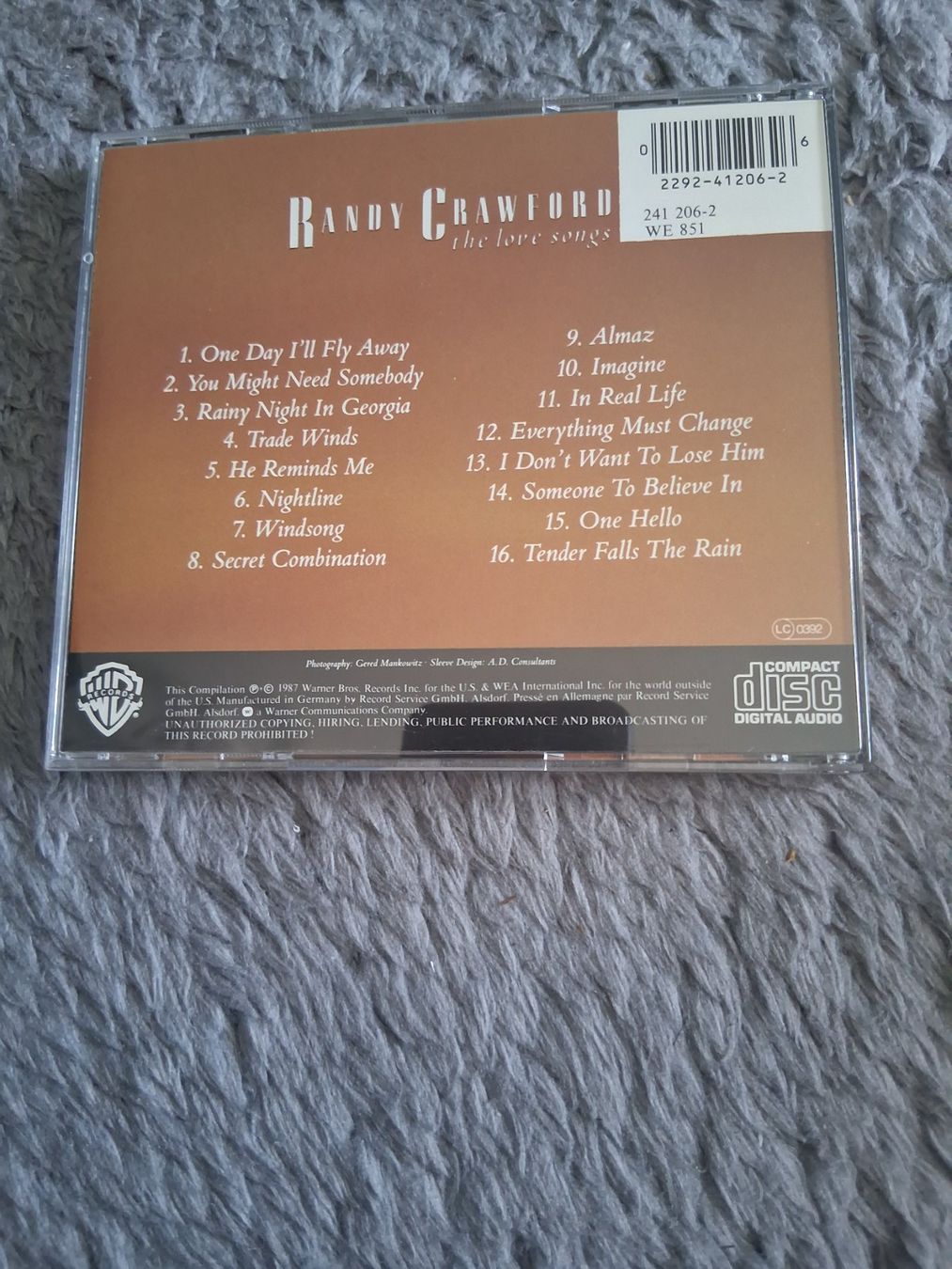 CD: RANDY CRAWFORD     THE LOVE SONGS       CD – Usato da Wetzikon ZH venduto da Ramones01 1