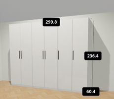 IKEA PAX Schrank 6-türig, weiss hochglanz