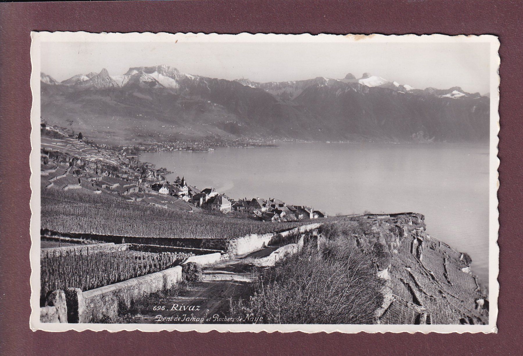 Ansichtskarten: RIVAZ - 1947 – Gebraucht aus Pully von nicecards