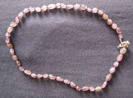 Neu: Amethyst Kette Collier Amethystkette Edelsteinschmuck