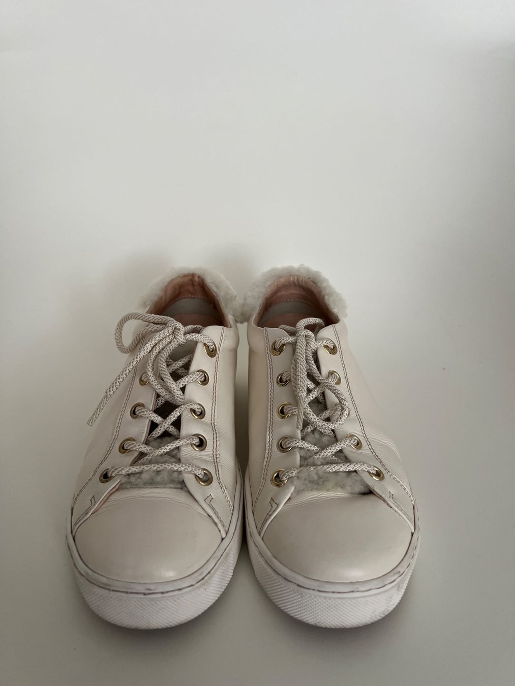 Marc Cain Scarpe da donna: Marc Cain Sneaker mit Lammfell, Grösse 37, off-white – Usato da Bergdietikon venduto da pinkerton13 1