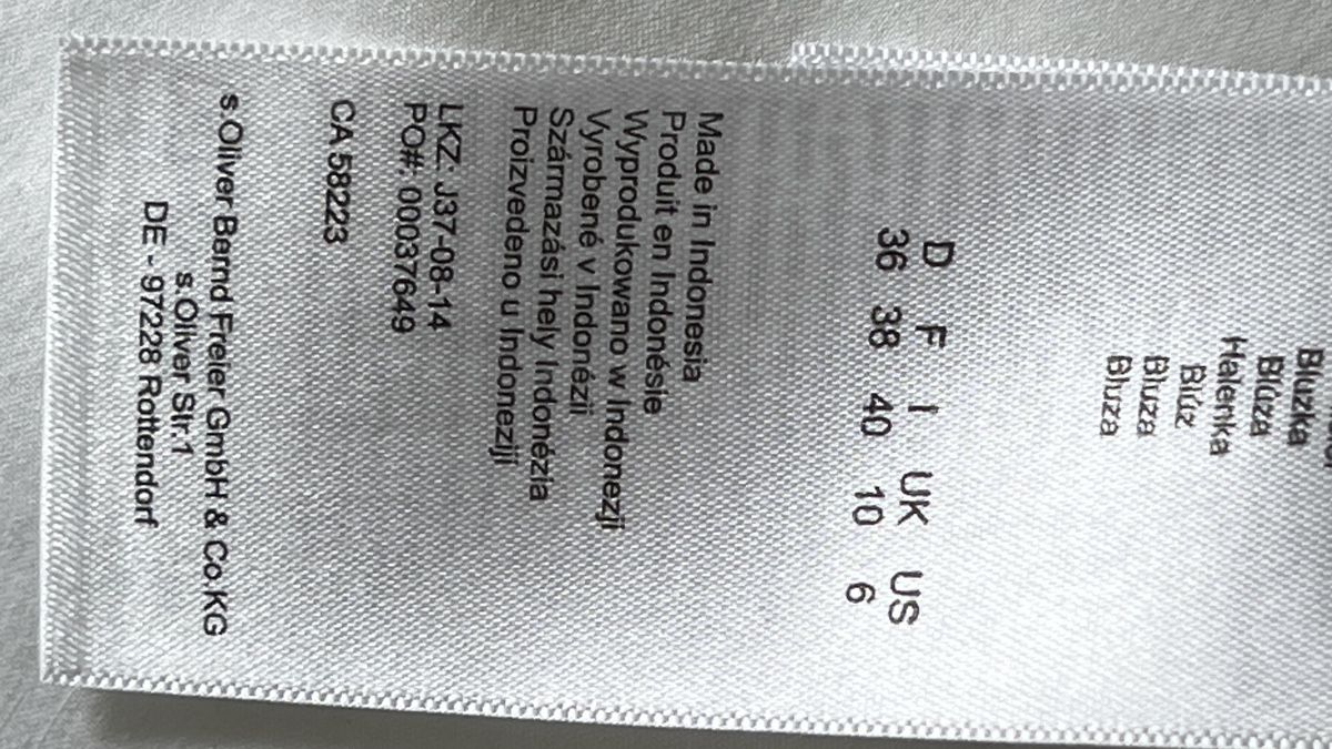 S.Oliver Camicette: Sir Oliver Bluse weiss Gr. 36 – Usato da Schaffhausen venduto da Halu279 1