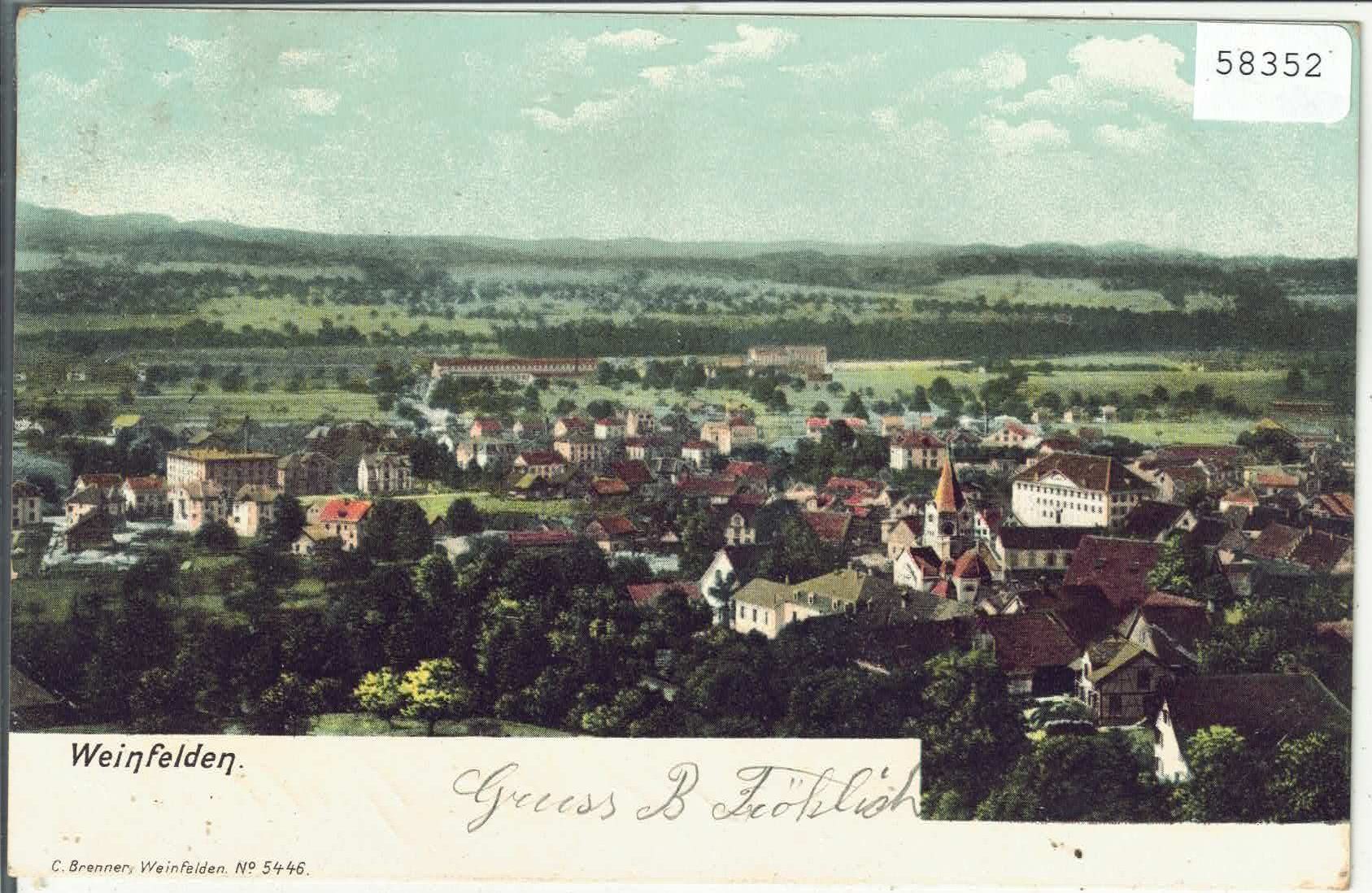 Cartoline postali: Weinfelden - Generalansicht – Usato da Ettingen venduto da Kartenplanet