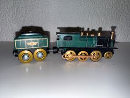 Dampflok mit Wagen