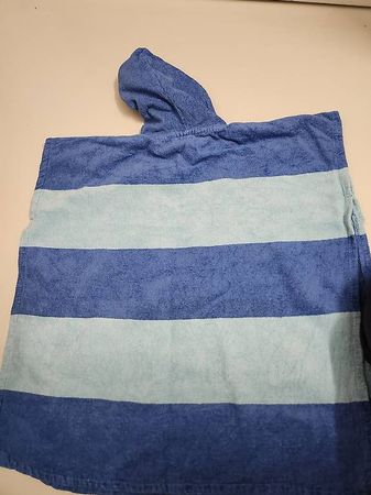 Babybadeponcho blaugestreift one size 