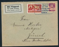 Flugpostbrief Basel-Zürich 10. Mai 1925