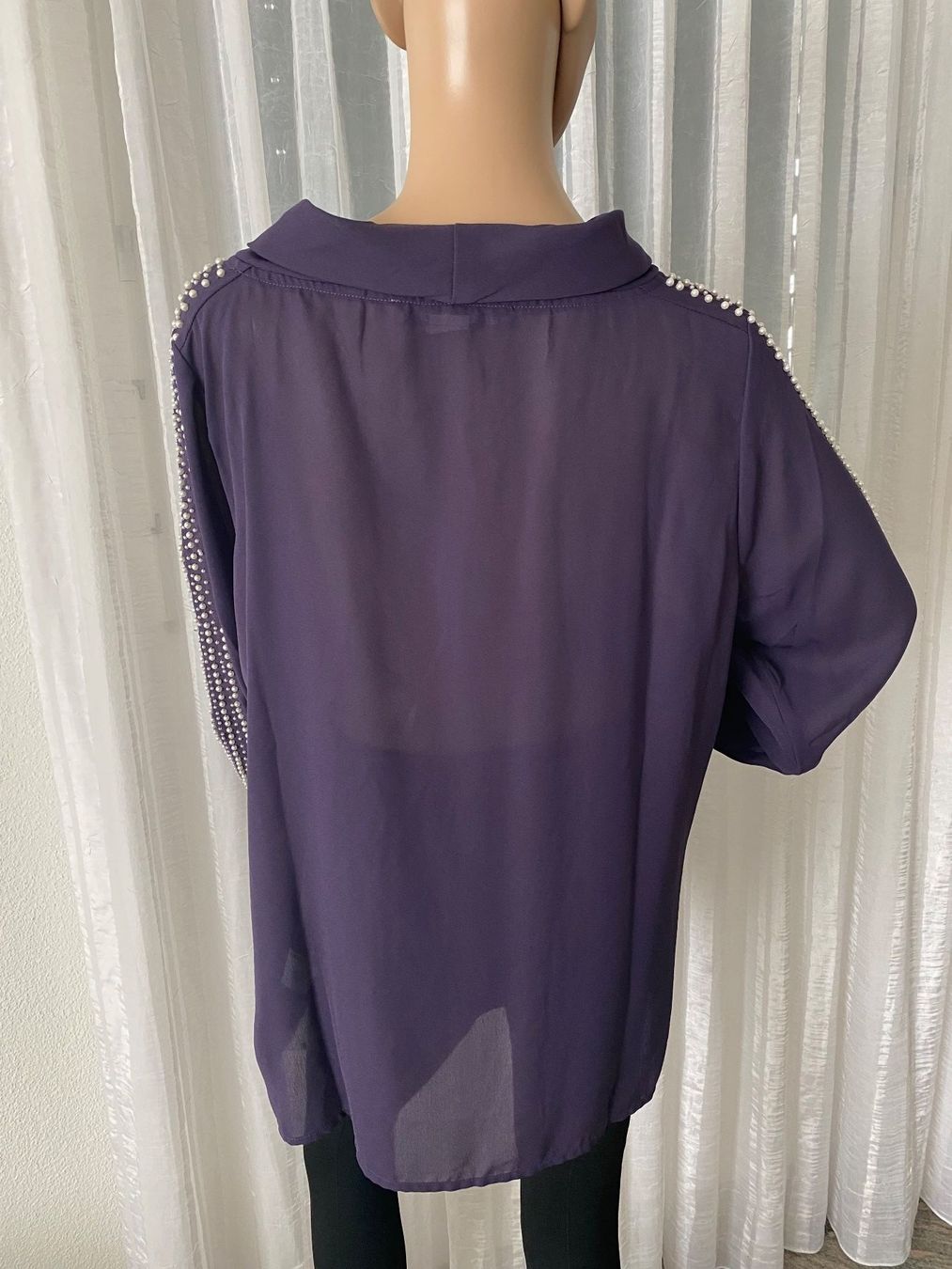 Camicette: ASHLEY BROOKE - einmalige Perlenbluse, violette, L – Nuovo e nell'imballaggio originale da Winkel venduto da ferrari2022 7