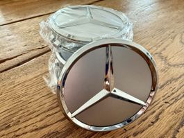 4 Nabenkappen Mercedes Benz silber neu im Set, Durchm. 75mm