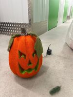 Halloween pumpkin decoration orange with LED light