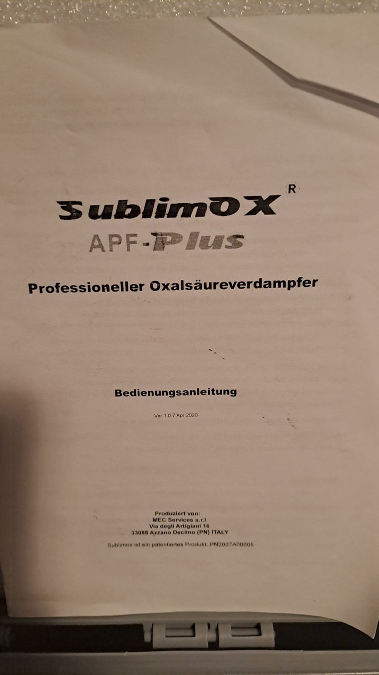 Alveari: Oxyalsäureverdampfer für Bienenbehandlung – Usato da Subingen venduto da pat_j5m9 3