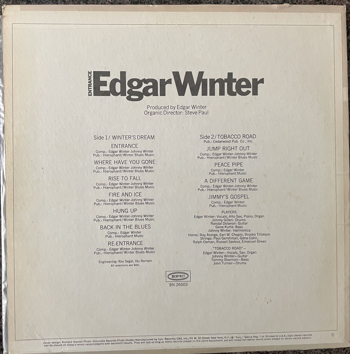 Vinyles: Edgar Winter - same - Vinyl LP – D'occasion à Olten par Bluespapst 1