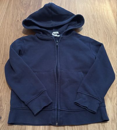 Dunkelblaue Kapuzenjacke, Grösse 110/116