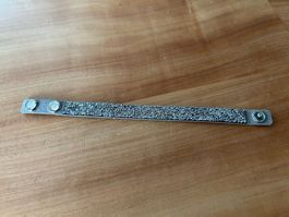 Swarovski Armband Leder silber/Grau neu