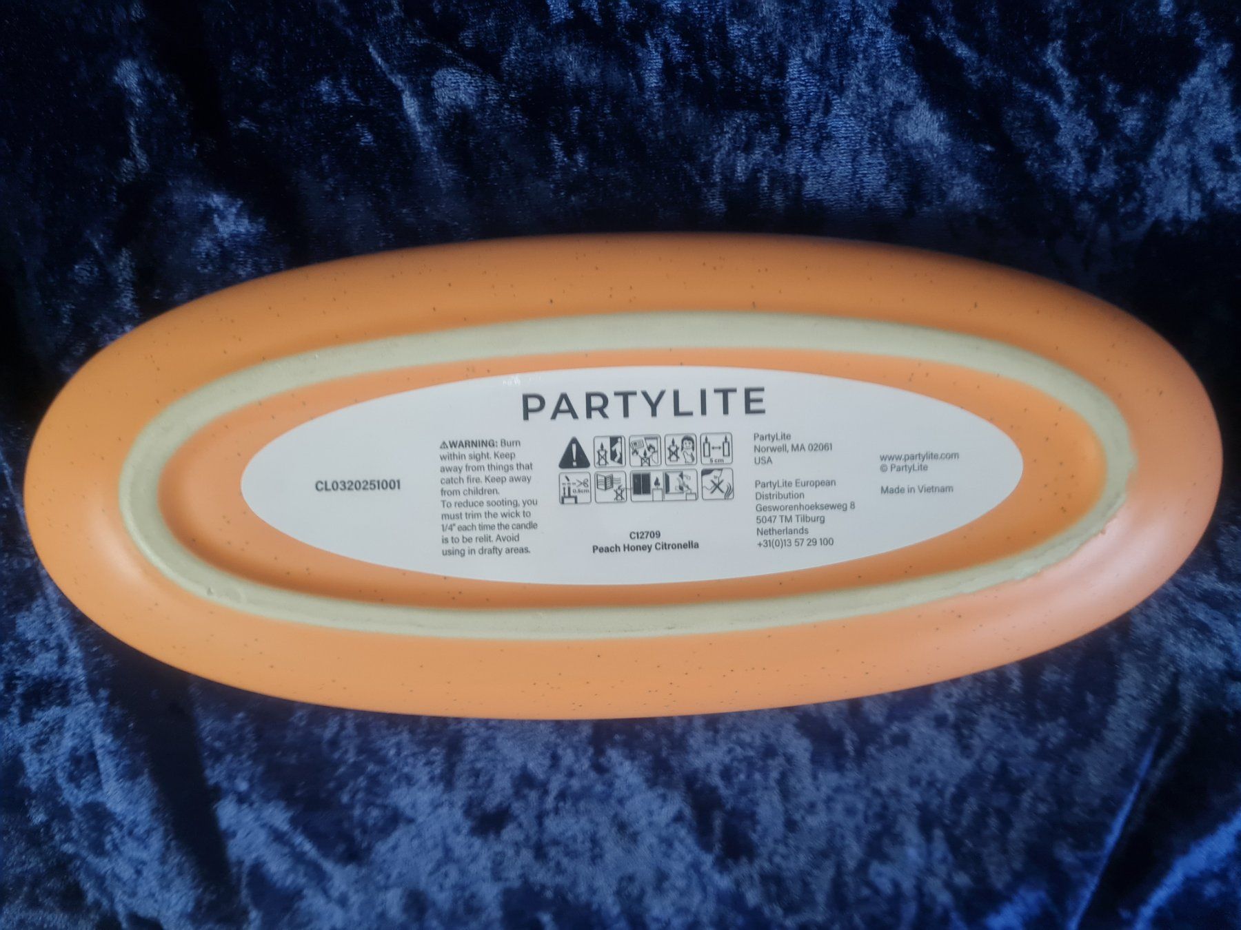 Partylite Bougies: PartyLite - 4-Docht-Glas Pfirsich-Honig-Zitronella – Neuf avec emballage d'origine à Othmarsingen par Kleibai 2