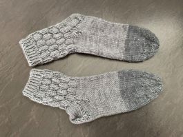 Handgestrickte Socken Gr.38 Fusslänge 20,5 cm