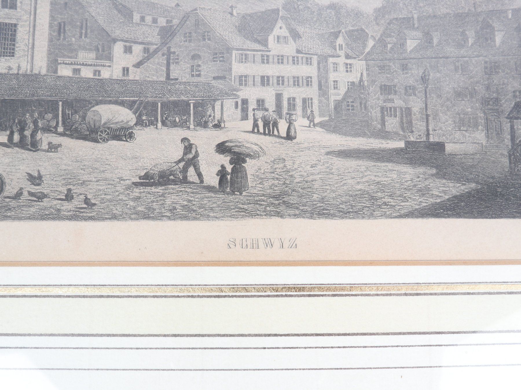 Foto & Immagini: RAHMENBILD Schwyz Hauptplatz – Usato da Steinen venduto da Restwert_Steinen 5