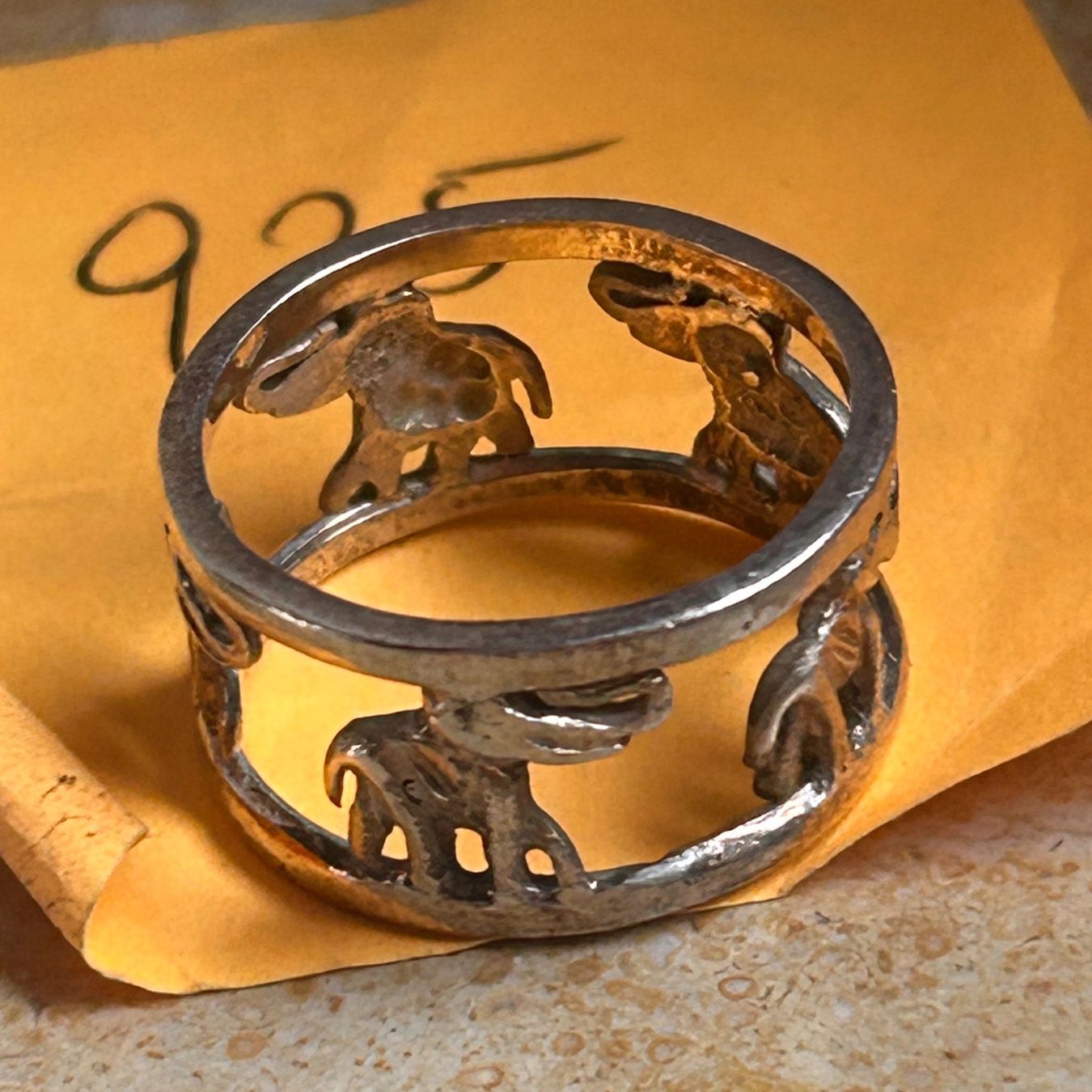 Anelli: Elefanten Ring, 925er Silber (Grösse 57.5) – Usato da Laufen venduto da Bellebellezza 3