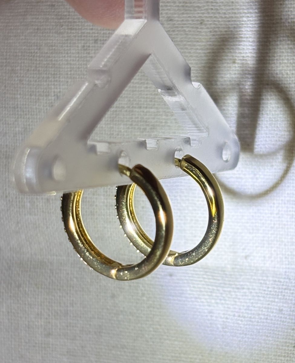 Orecchini pendenti & Orecchini a lobo: Creole earrings gold plated 925 silver hoops – Nuovo (secondo la descrizione) da Nyon venduto da My_wardrobe 4