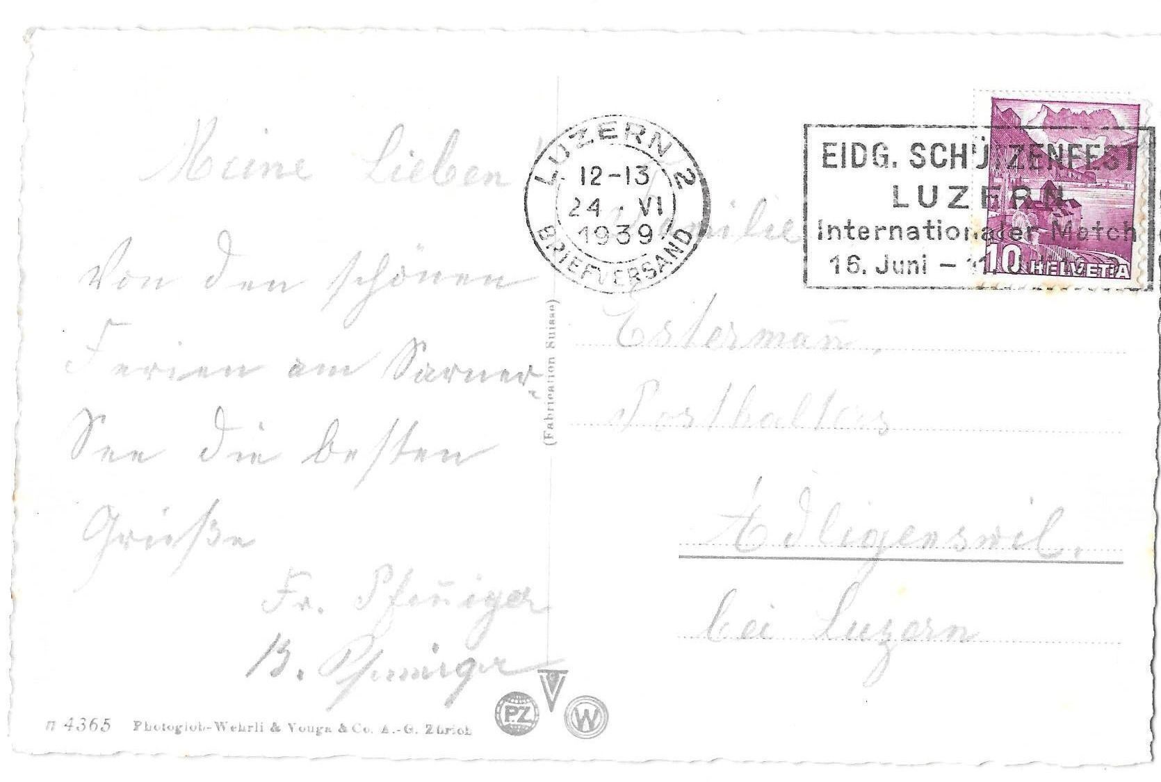 Ansichtskarten: Sarnen mit Stanserhorn – Gebraucht aus Olten von clotaldi 1