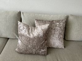 Zwei Zierkissenhüllen mit Reissverschluss 45 x 45 cm - NEU