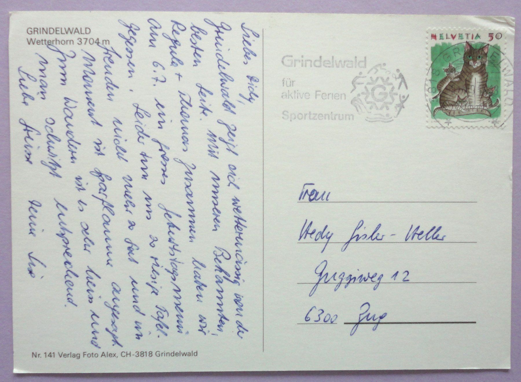 Cartoline postali: Grindelwald, Wetterhorn – Difettoso da Fétigny venduto da Billy2miny 1