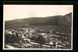 AK Vallorbe, Ortsansicht mit Umland