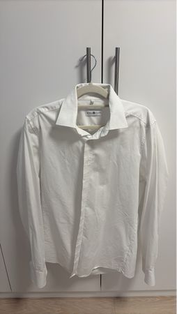 Royal Class Men's Shirt - Crisp White, Size L, Great Value!