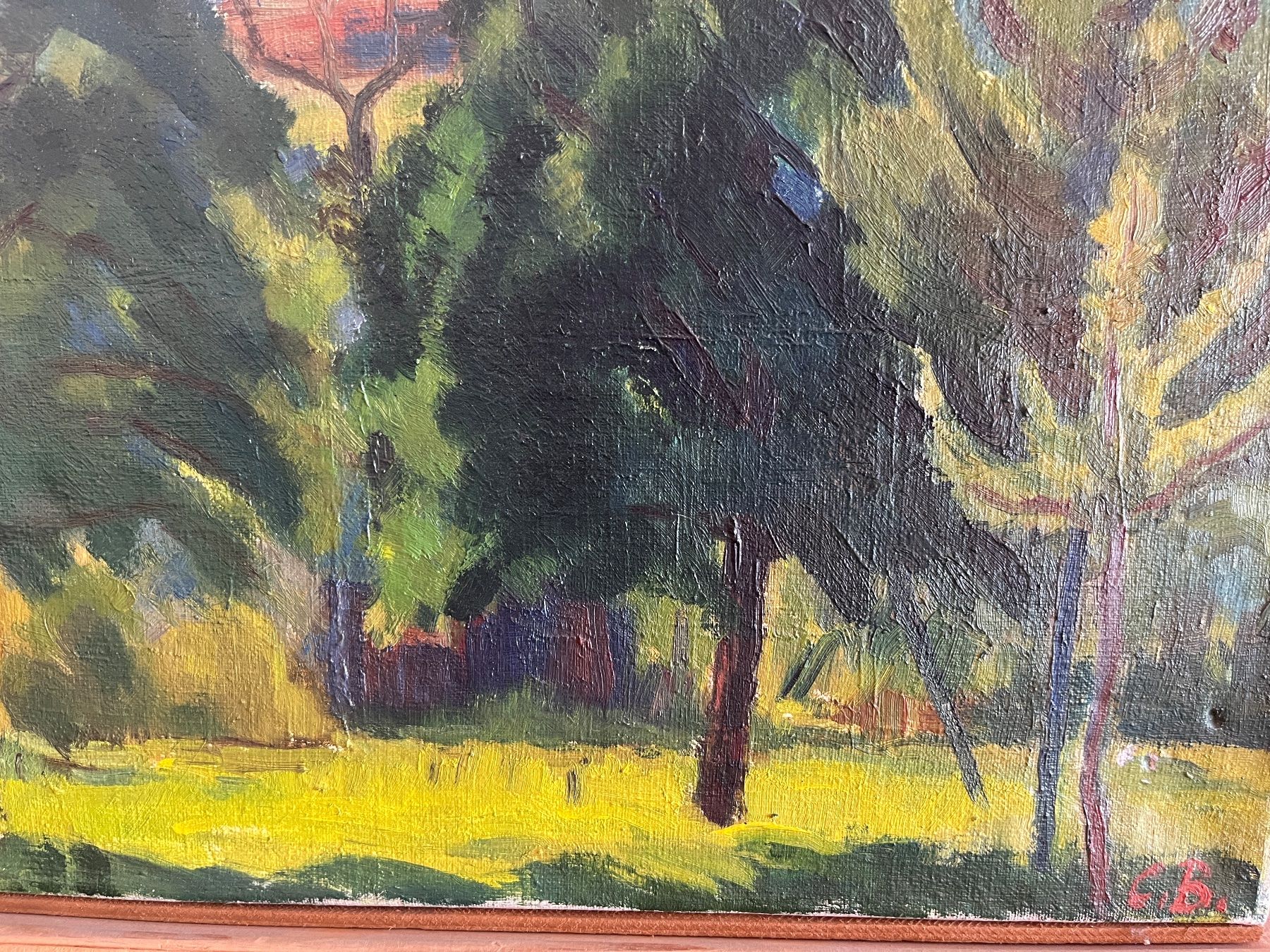 Tableaux: Carl Bauer - "Hain"  - Oelbild – D'occasion à Stetten AG par Brissago25 1
