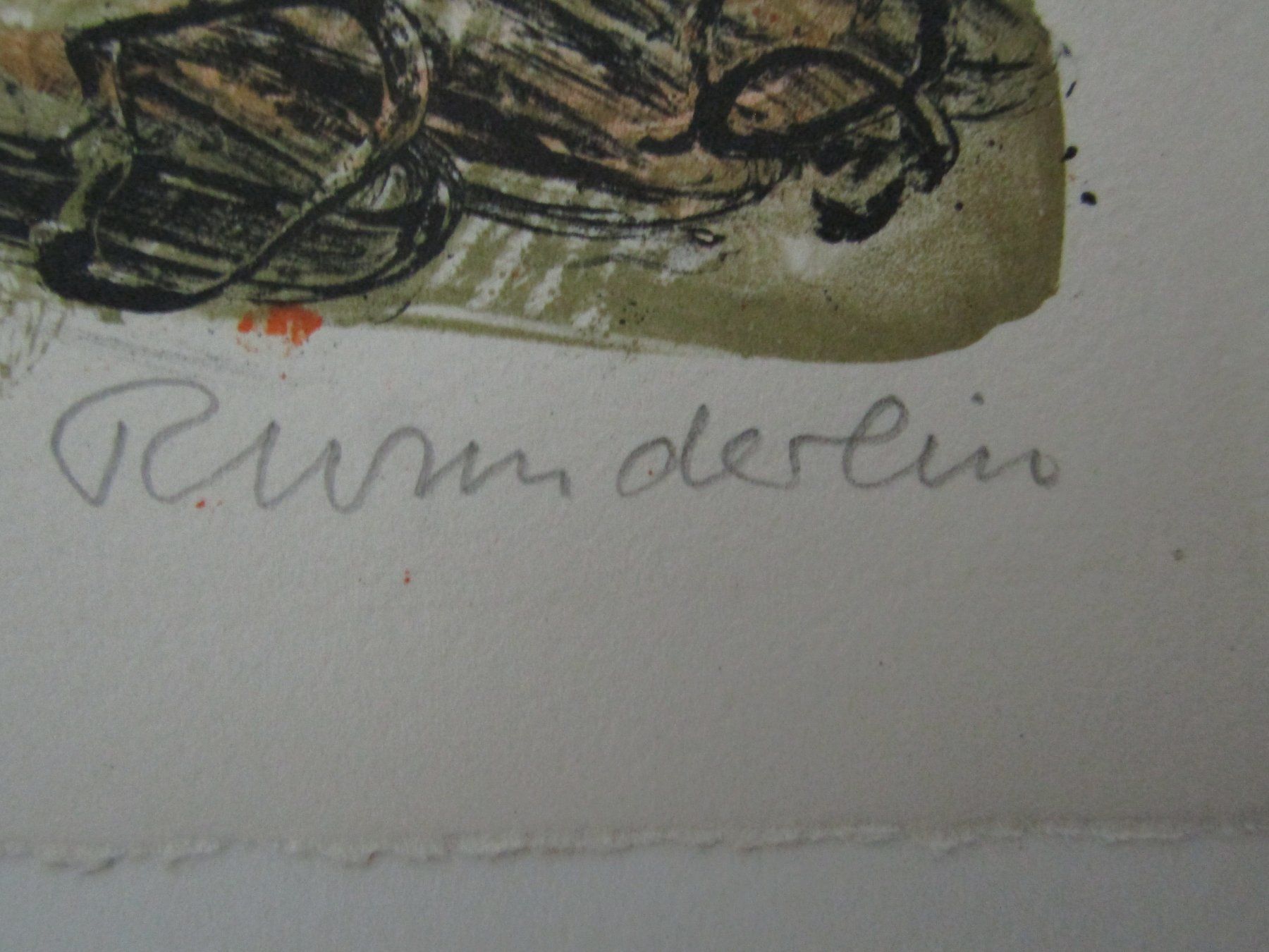 Grafiken & Lithographien: Belle lithographie avec passe-partout, signée main – Gebraucht aus Delémont von mamygateau 4