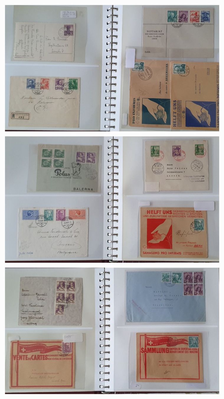 Alle Briefmarken: Album mit Briefen - 130 alte PJ + PP – Gebraucht aus Kreuzlingen von Rschweiz1 2