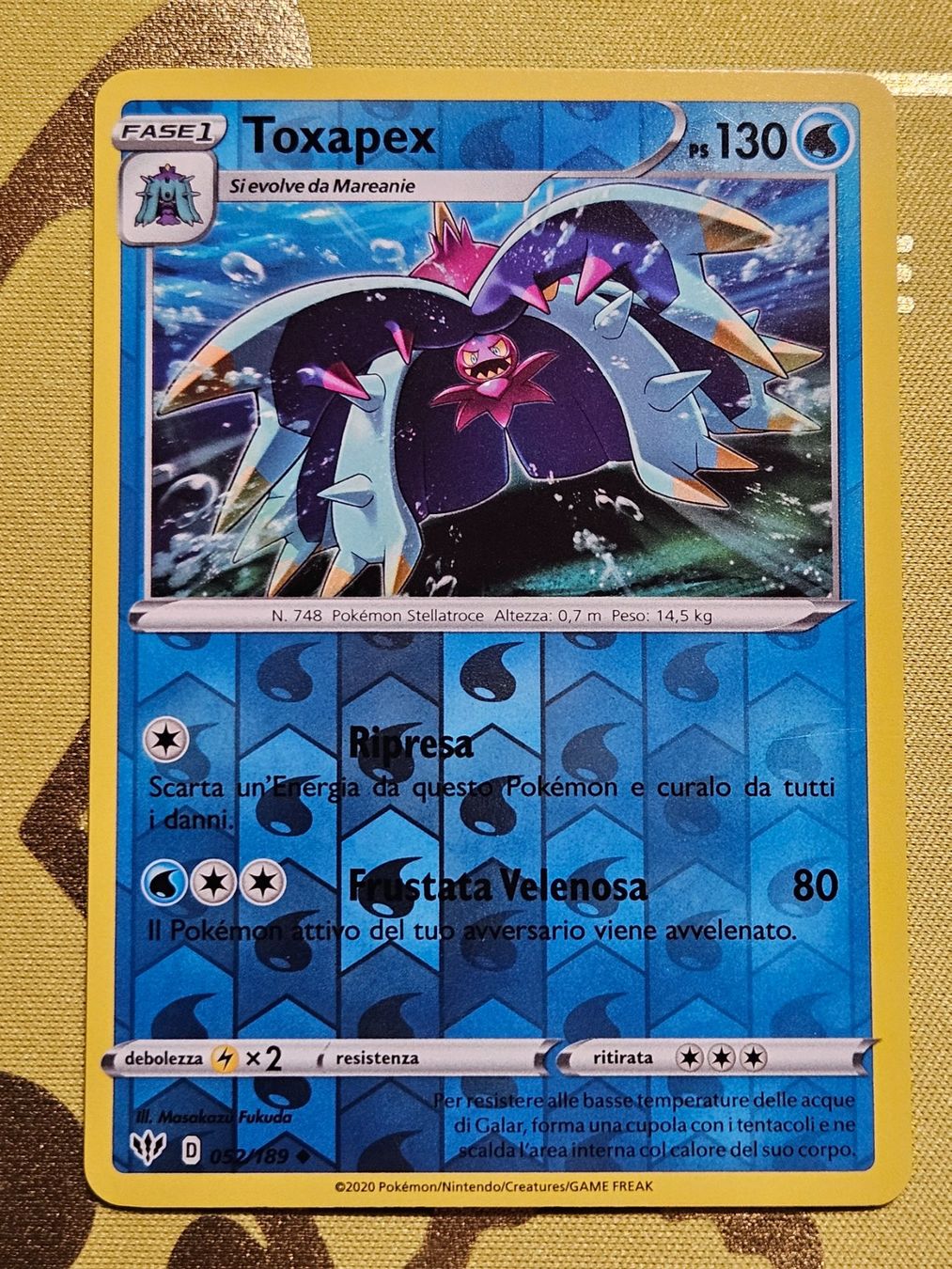 Pokémon Carte collezionabili: Darkness Ablaze - Toxapex 052/189 IT – Usato da Bellinzona venduto da Pokemarco