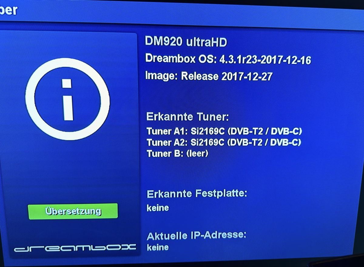 Ricevitori: Dreambox DM920 ultraHD – Usato da Heerbrugg venduto da predch 5