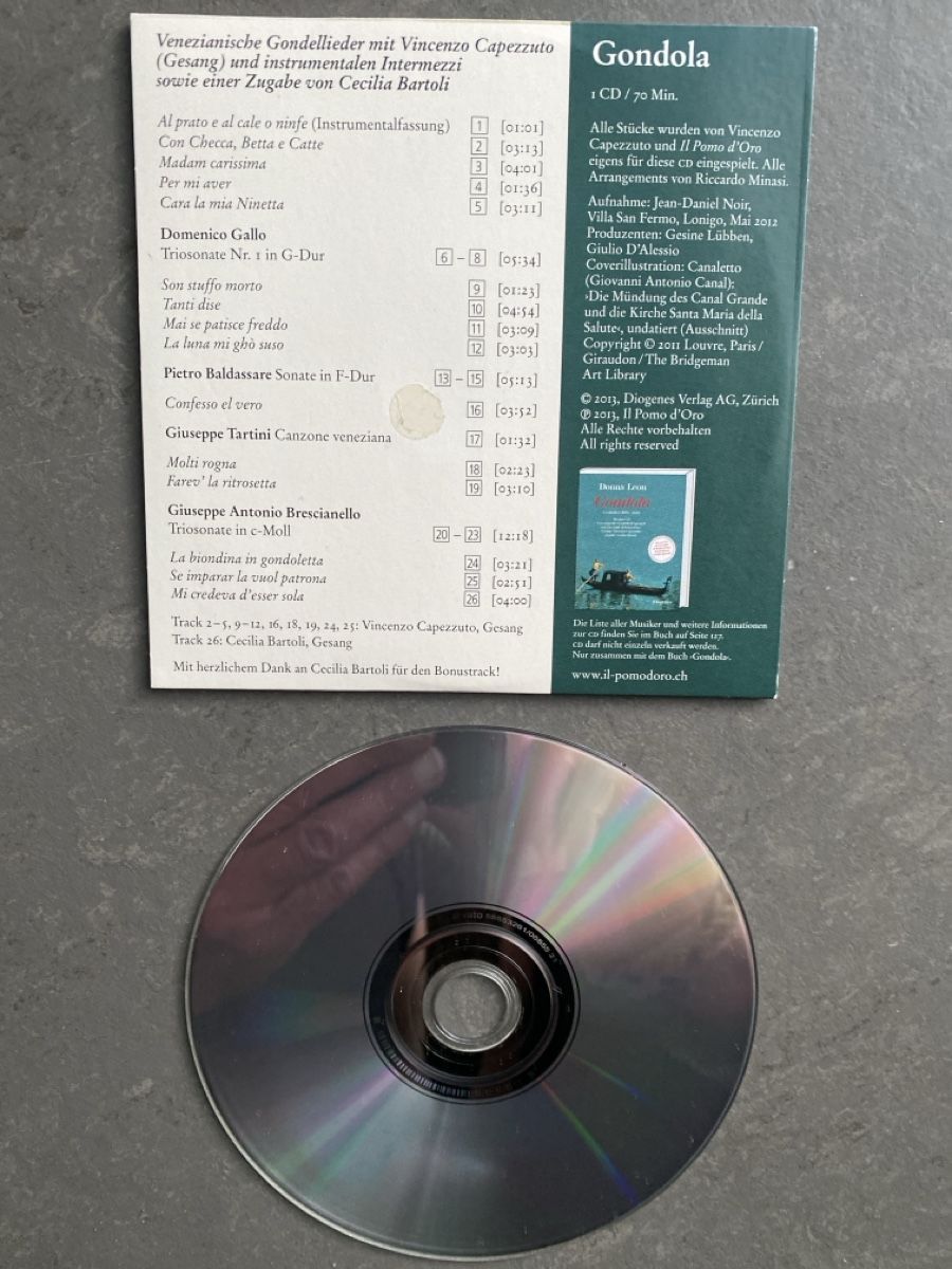 Libri: Donna Leon: Gondola, Geschichten, Bilder, Lieder+CD! – Nuovo (secondo la descrizione) da Dallenwil venduto da kavogt6 6