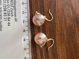 Jolies boucles d’oreilles plaquées perle d’imitation2,4 X1,5