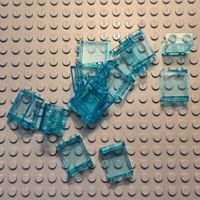 Lego 15x Fenster 1x2x2 trans.blau (87552)