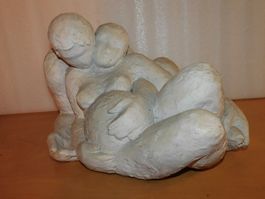 Kunst Skulptur Cat Stocker gr Keramik Gibs Skulptur
