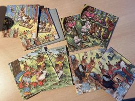 4 antike Puzzles in einer Box