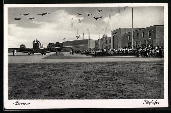 Foto & Poster: Hannover, Flughafenpartie mit Junkers Ju – Usato da Berlin venduto da bartko-reher
