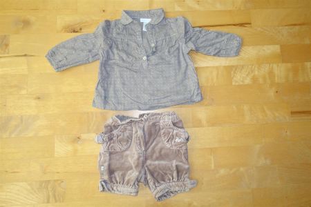 Bluse und Shorts
