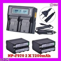 NP-F970 NP F970 2 X 7.2V 7200mAh