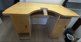 Goldschmiedewerktisch Holz mit Schubladen guter Zustand