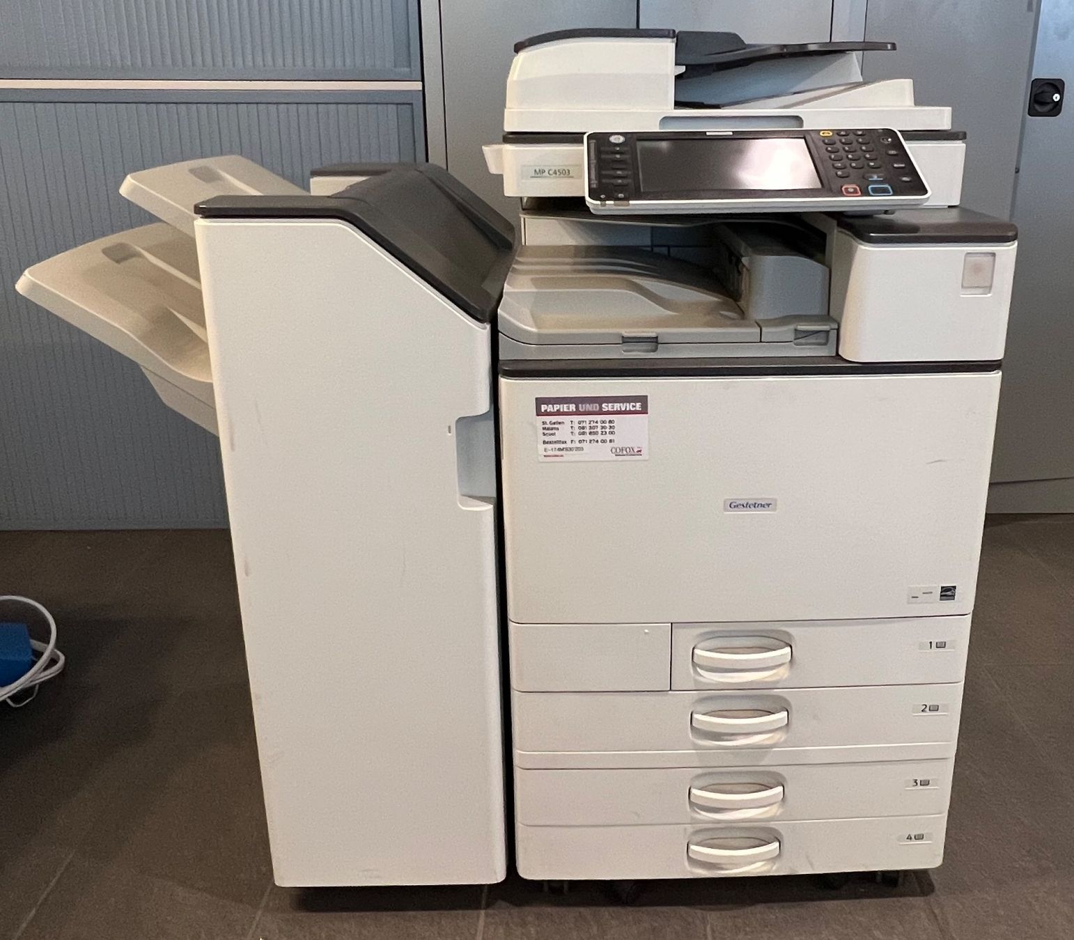 Drucker: Gestetner MP C4503 – Farb-Multifunktionsdrucker – Gebraucht aus Arnegg von tam_8b7x