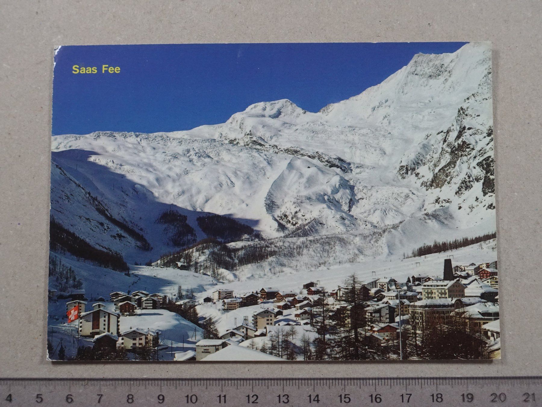 Cartoline postali: Saas Fee, 1981 – Usato da Lenzburg venduto da fh1