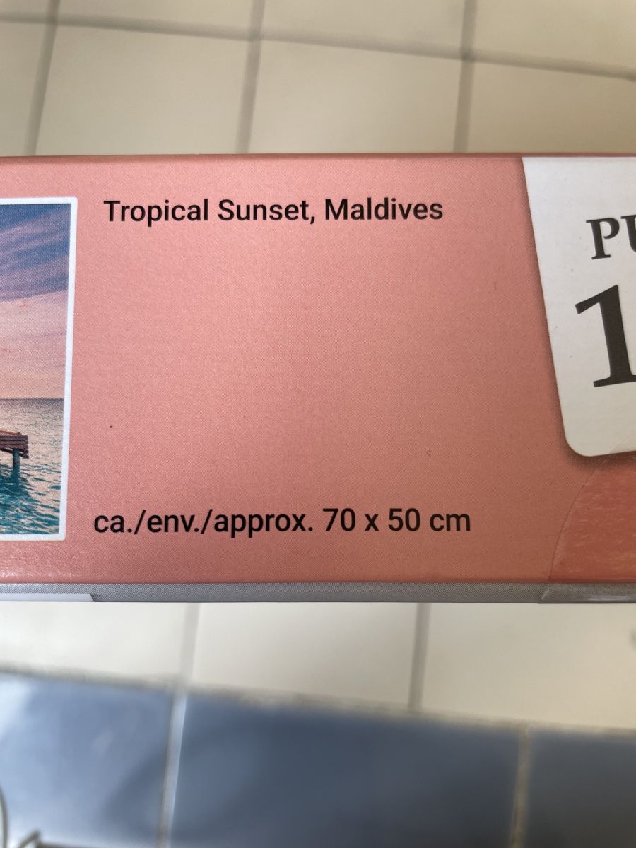 Puzzle: Puzzle 1000 pezzi "Tramonto tropicale" nuovo – Nuovo e nell'imballaggio originale da Cagiallo venduto da Misschiacci- 3