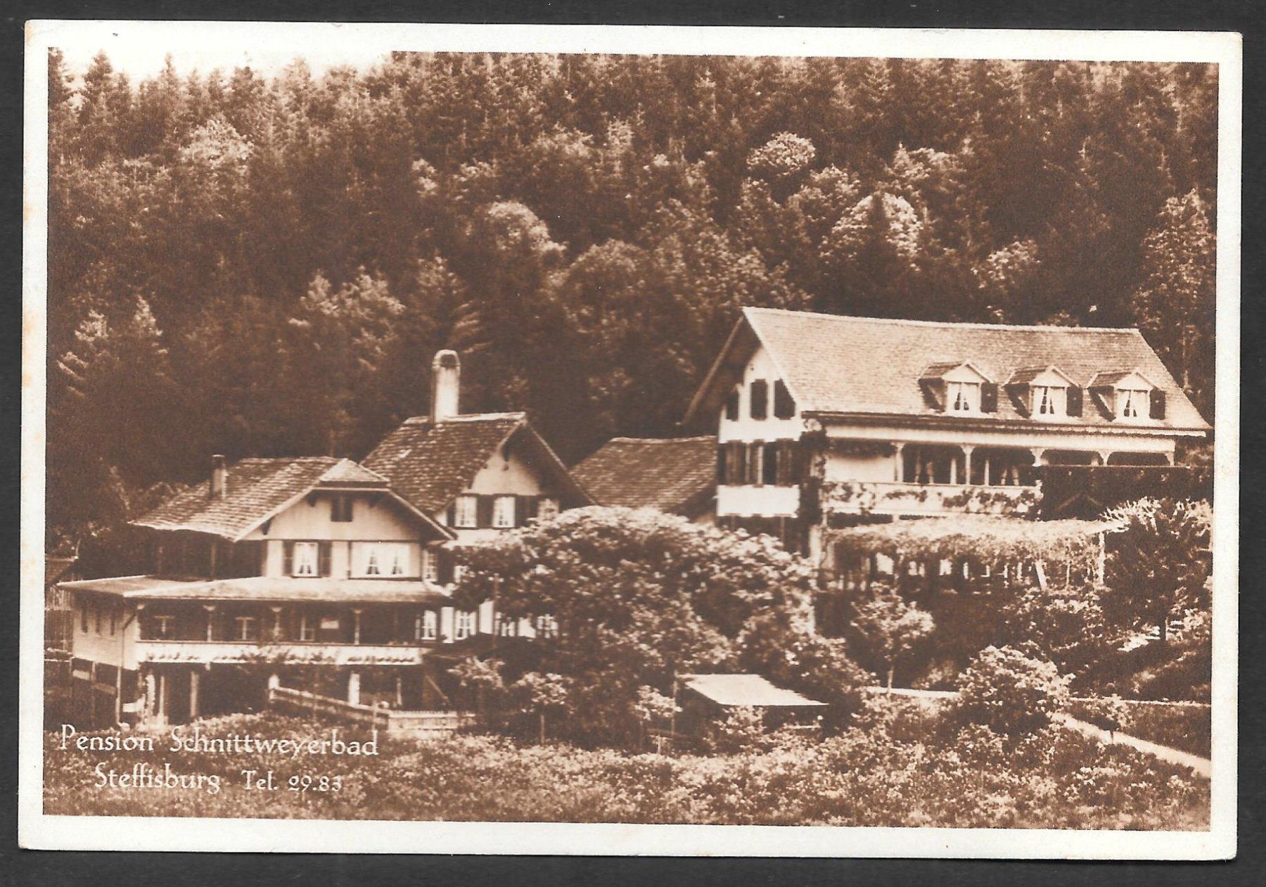 Cartoline postali: Steffisburg Pension Schnittweyerbad – Usato da Olten venduto da clotaldi