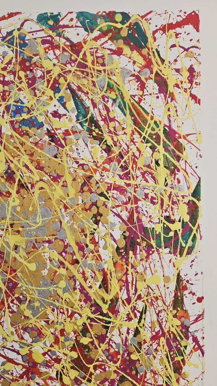 Gemälde: Tableau d'art abstrait coloré - unique et moderne! – Neu (gemäss Beschreibung) aus Le Locle von fab_c9hh 4