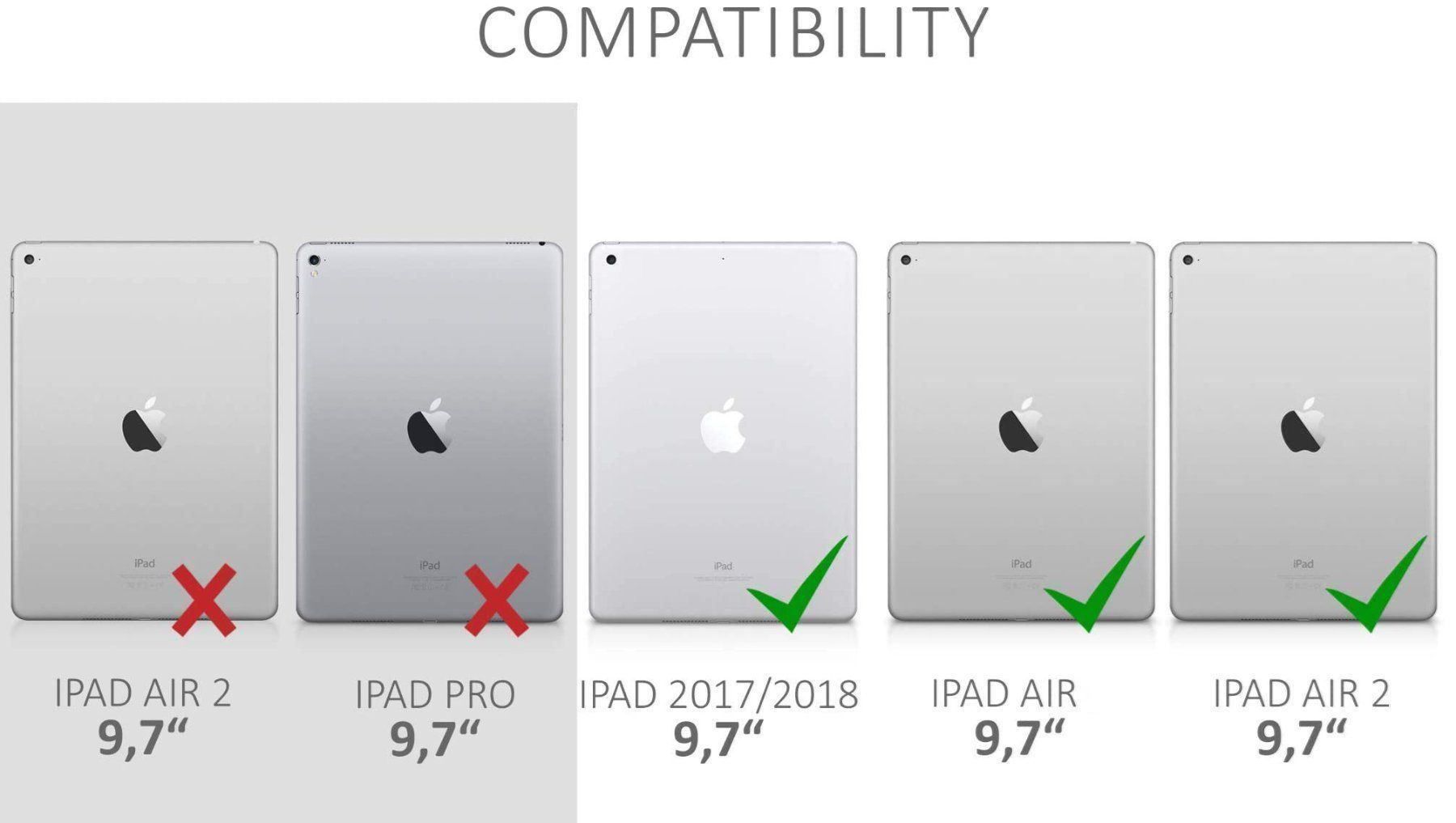 Covers & Borse: iPad 9.7 2017-2018 & Air 1-2 Hülle Case Smart Folio Cover – Nuovo e nell'imballaggio originale da Volketswil venduto da coverandmore 9