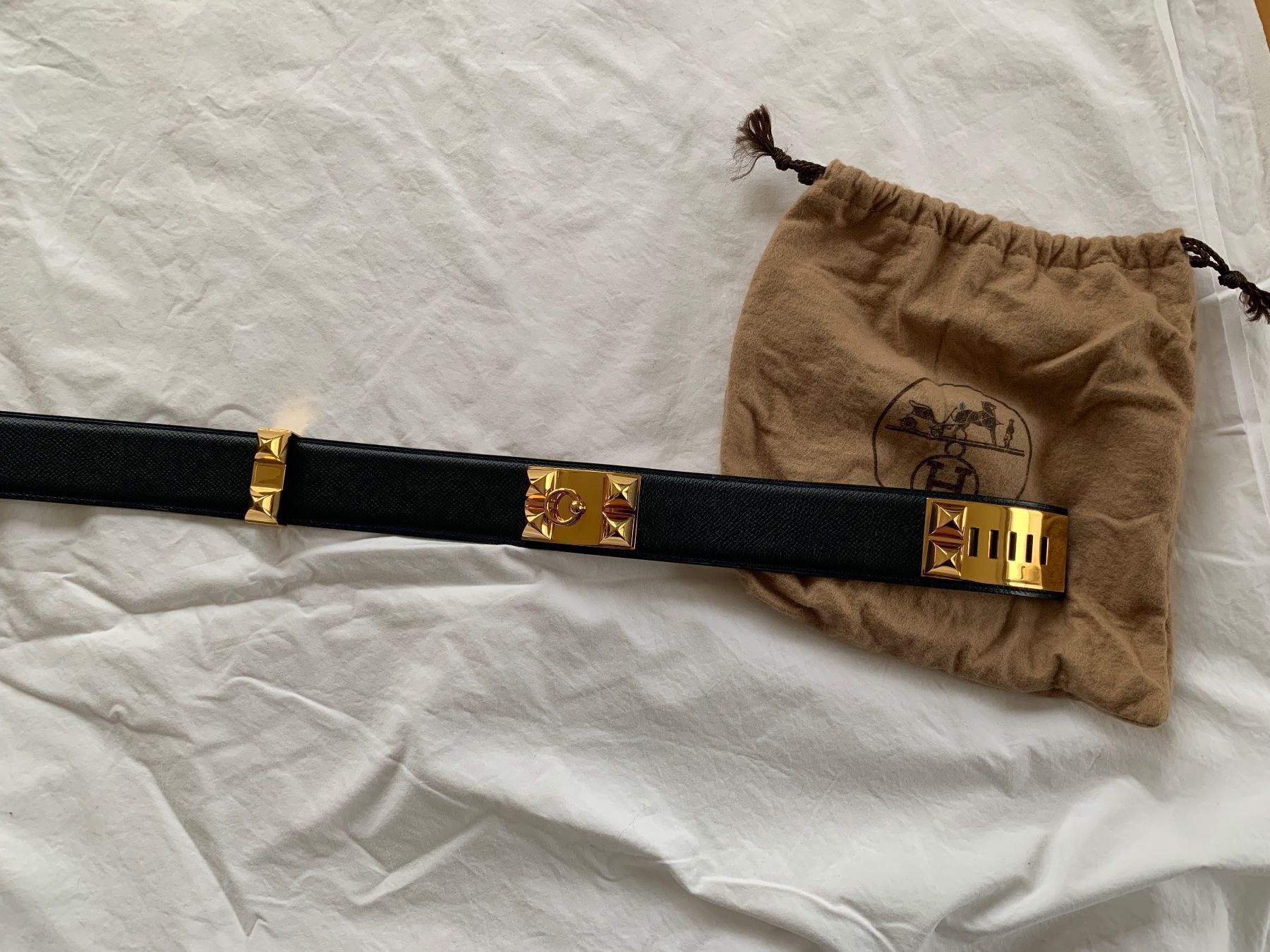 Hermès Cinture: HERMÈS Gürtel Collier de Chien 76cm VINTAGE – Usato da Bützberg venduto da Alexaborn 6